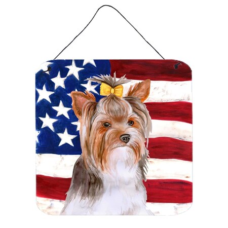 Carolines Treasures Yorkshire Terrier No. 2 Patriotic Wall or Door Hanging Prints BB9723DS66
